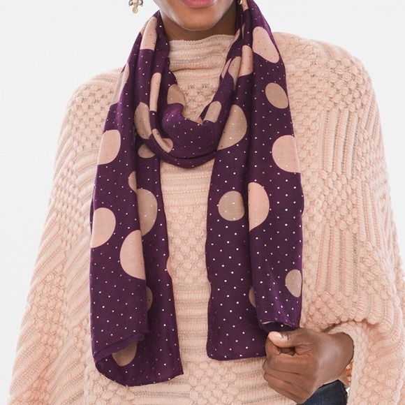 Chico’s Polka Dot Scarf - Picture 1 of 5
